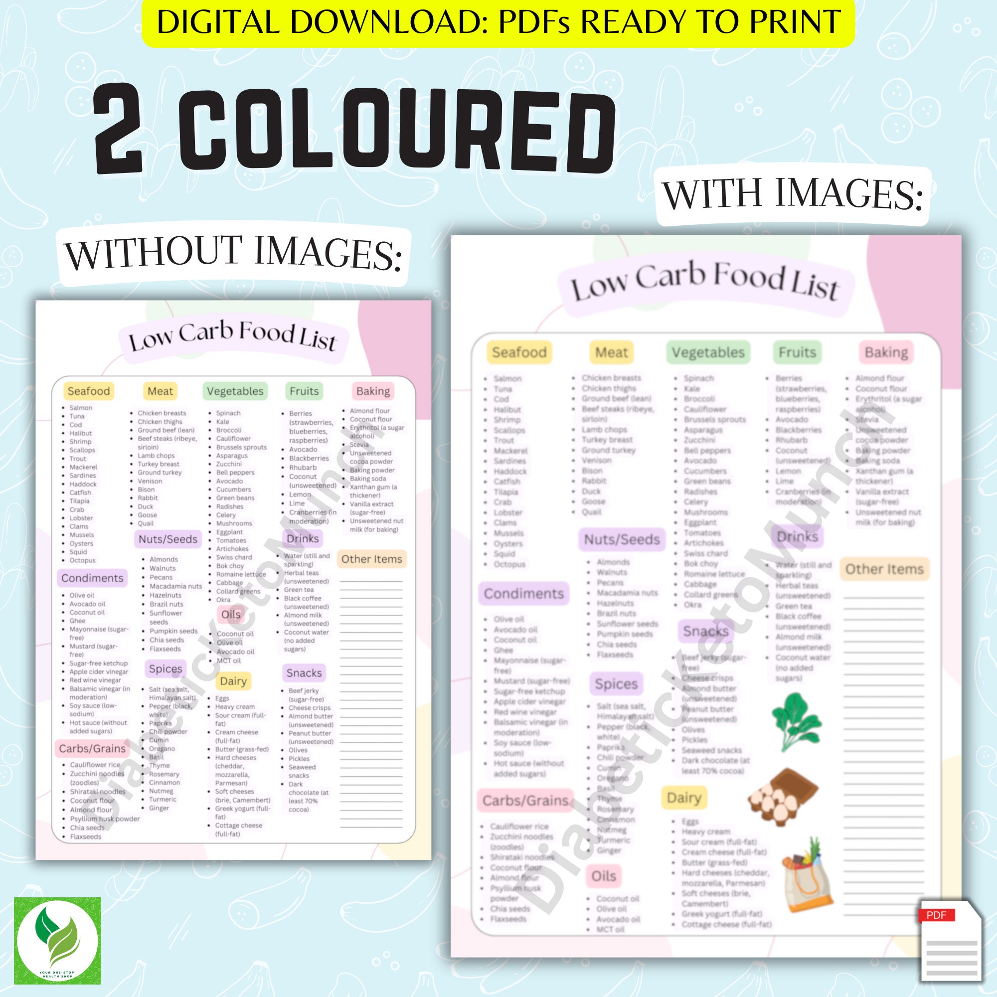Printable Lowcarb List Lowcarb Food List Low carb Food List Pdf Printable Lowcarb List Lowcarb Food List Low carb Food List Pdf