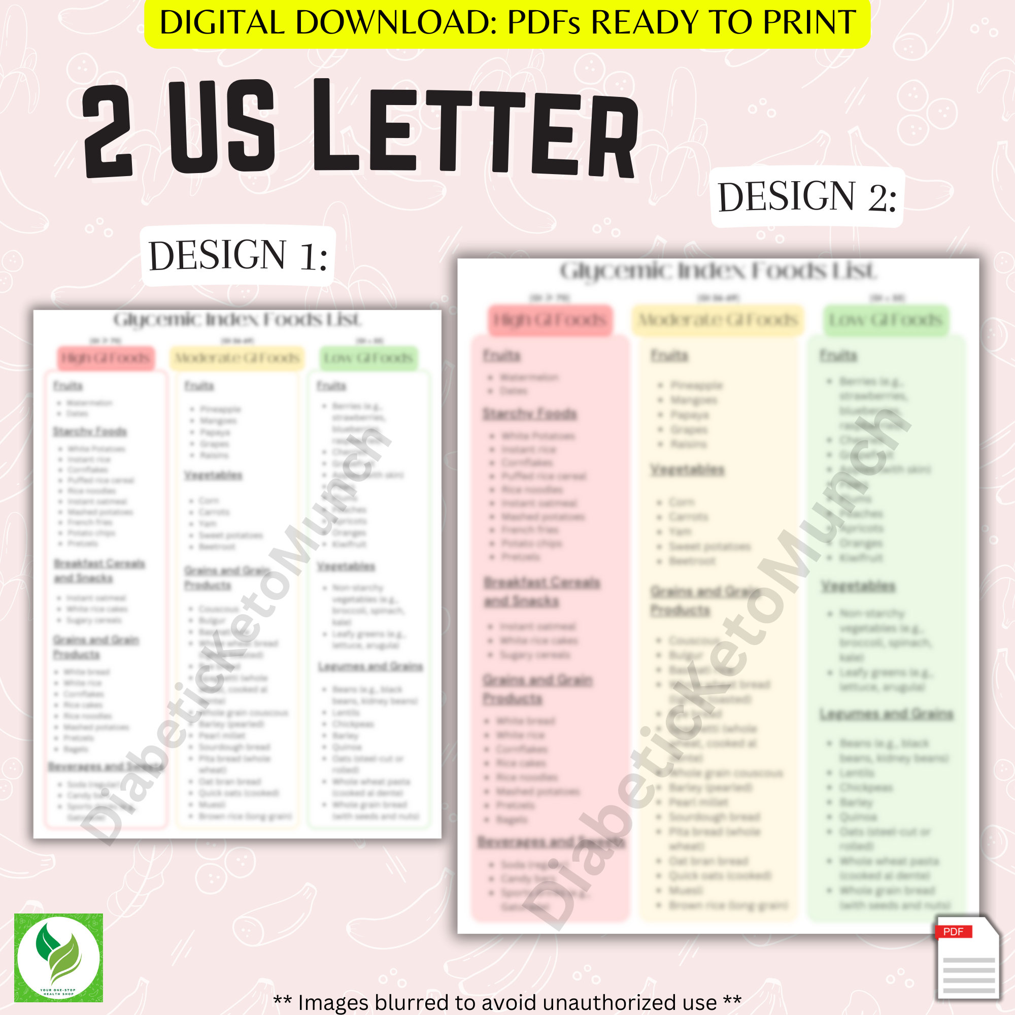 Printable Glycemic Index Food List, Low Gi Index List Low Gi Foods List ...