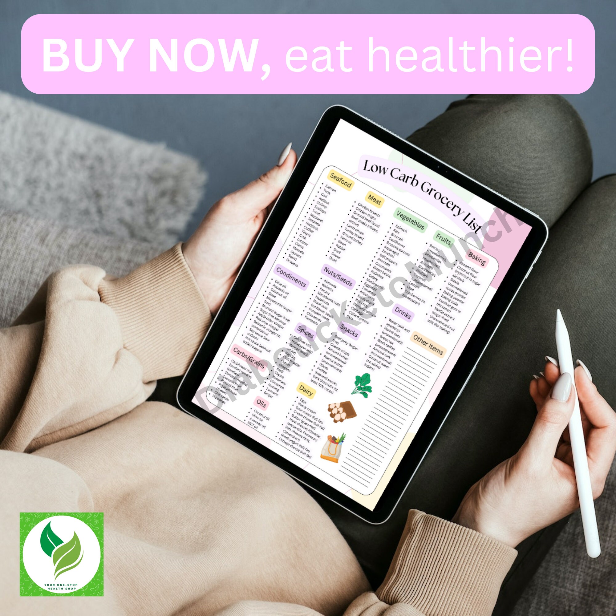 Low Carb Grocery List Pdf Printable, Lowcarb Grocery List Printable Pdf ...