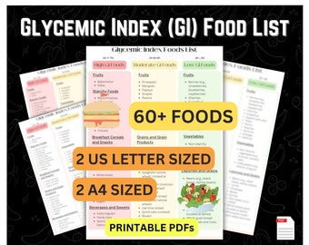 Diabetes Low Glycemic Index Food list, High gi foods list, Low gi list, Glycemic gi index list, Diabetic food list, low gi diet list