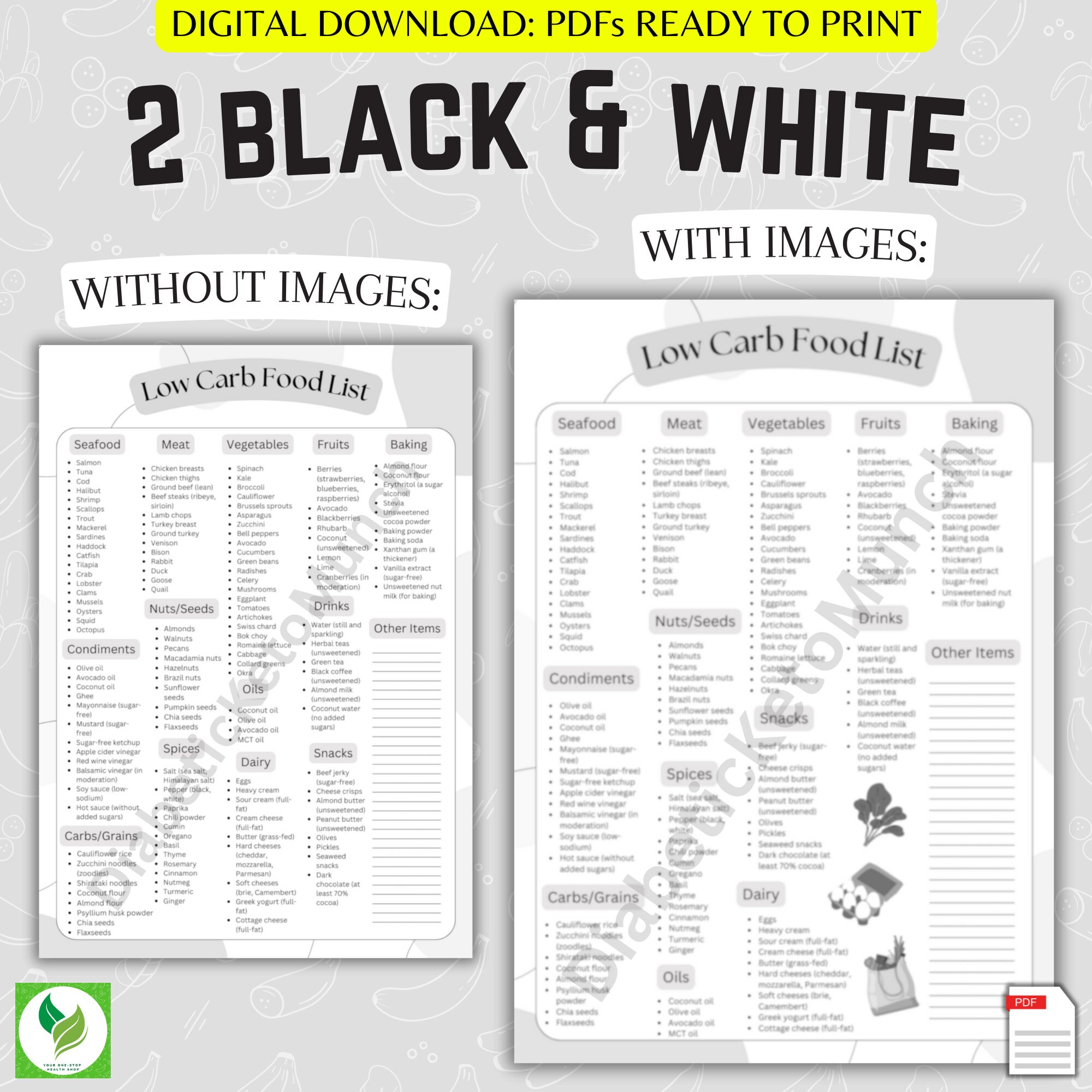 Printable Lowcarb List Lowcarb Food List Low carb Food List Pdf Printable Lowcarb List Lowcarb Food List Low carb Food List Pdf