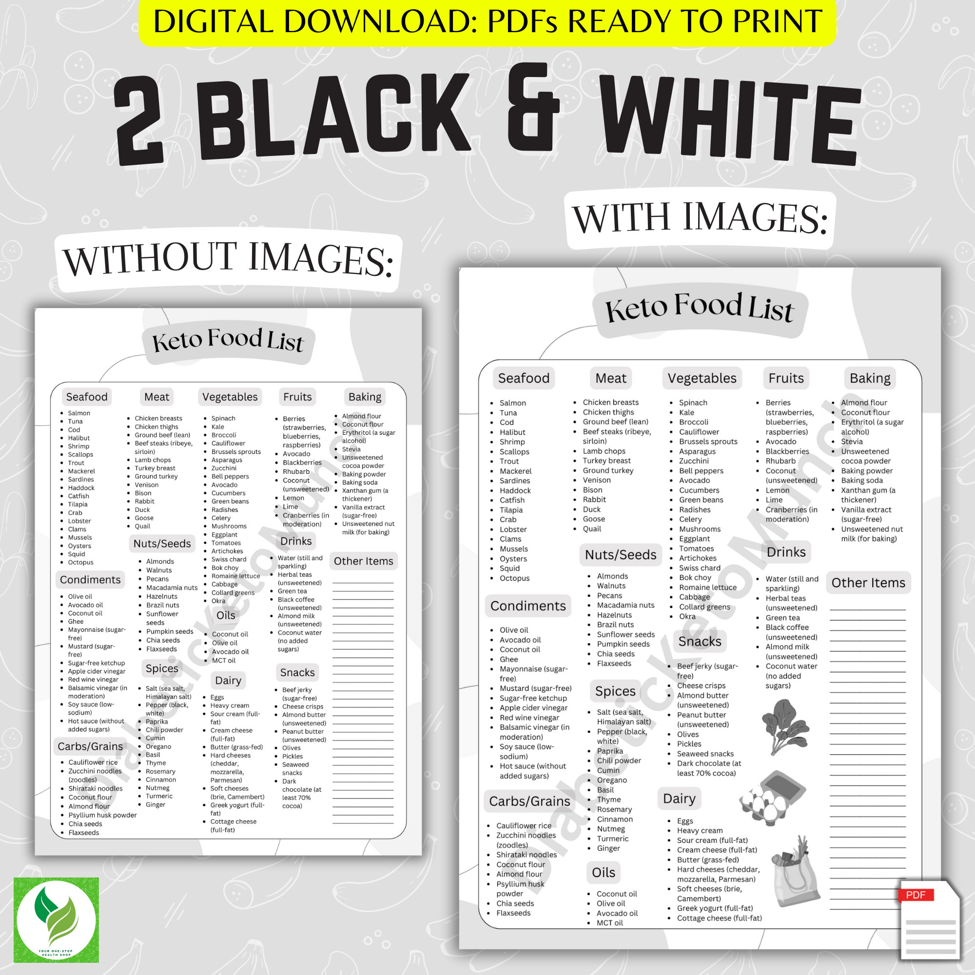 Keto Food List Pdf Keto Grocery List Printable Keto Diet List Low Keto Food List Pdf Keto Grocery List Printable Keto Diet List Low