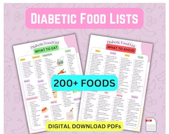 Diabetic Food List, Foods to Eat & Avoid (PDF)