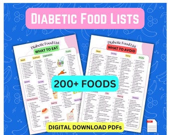 Type 2 Diabetes Food List, Foods to Eat & Avoid (A4 PDF)