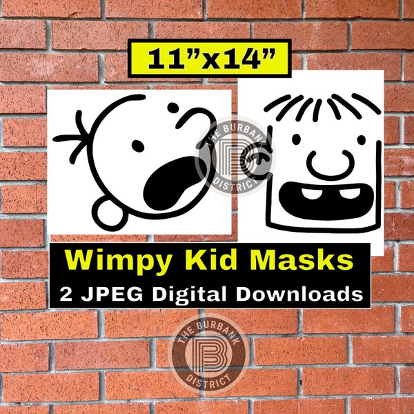 Wimpy Digital Download 11x14 - Includes Two JPEG files - great for parties, costumes, and decorations