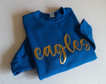 Custom Puff Print Sports Shirt, Puff Print Team Name Shirt, Embossed, Custom School Mascot, Puff School Sports, Sports Shirt, Mascot Shirt