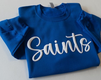 Custom Puff Print Sports Shirt, Puff Print Team Name Shirt, Embossed, Custom School Mascot, Puff School Sports, Sports Shirt, Mascot Shirt