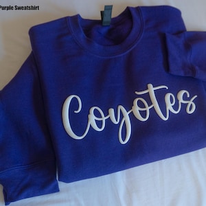 Custom Puff Print Sports Shirt, Puff Print Team Name Shirt, Embossed, Custom School Mascot, Puff School Sports, Sports Shirt, Mascot Shirt