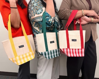 The Mini Hapa Tote: Canvas and Palaka Daily Bag, Front Pocket