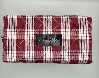 Handmade Palaka Quilted Pouch Cosmetic Bag