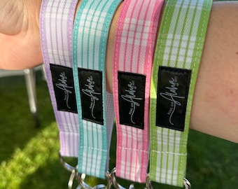 Handmade Palaka Keyfob with Silver Hardware