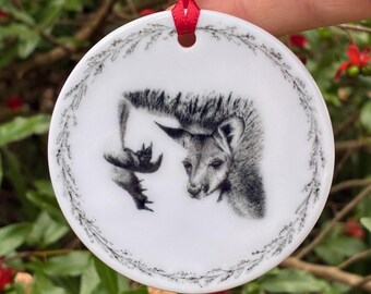 Kangoeroekerstornament, Australische kunstdecoratie
