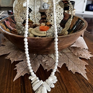 Howlite Pendant Necklace