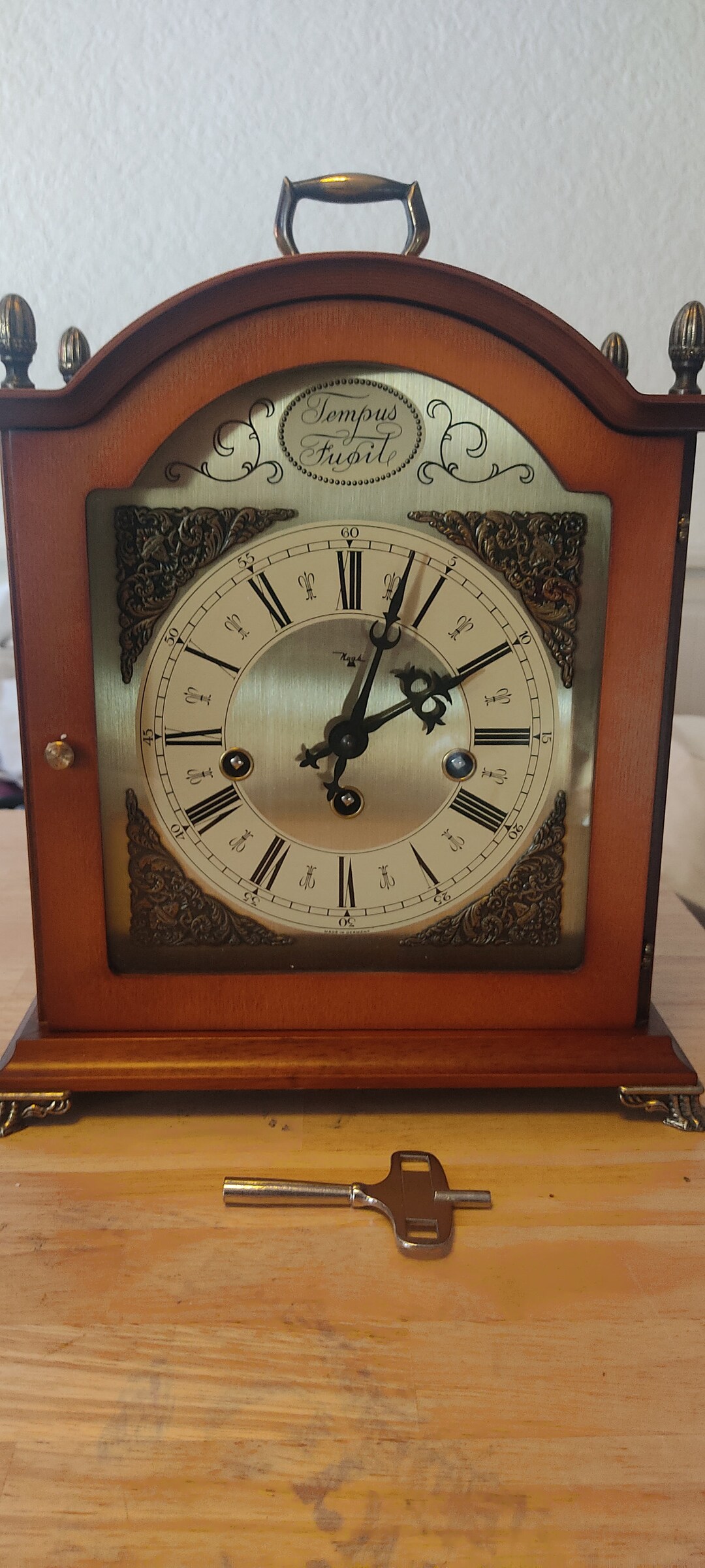 Hermle Tempus Fugit TABLE CLOCK Mantel Clock 8 Day 4/4 Etsy Australia
