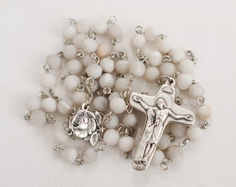 Refuge of Sinners | Catholic &quot;Refuge&quot; Rosary | Sorrowful Mother | Our Lady of Fatima | Phoenix agate stones