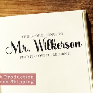 TEACHER STAMP, Custom Teacher Stamp, Personalized Teacher Stamp, English Teacher, Spanish Teacher Stamp, Teacher Rubber Stamp