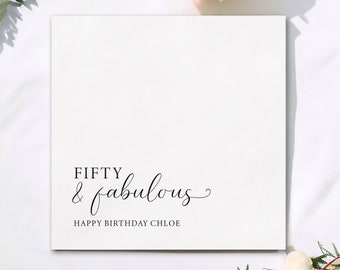 Personalized Birthday Party Napkins | Elegant Cocktail Napkins
