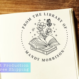 ex libris timbres personalizados de tinta fotopolimero para sellos libros  custom library stamp