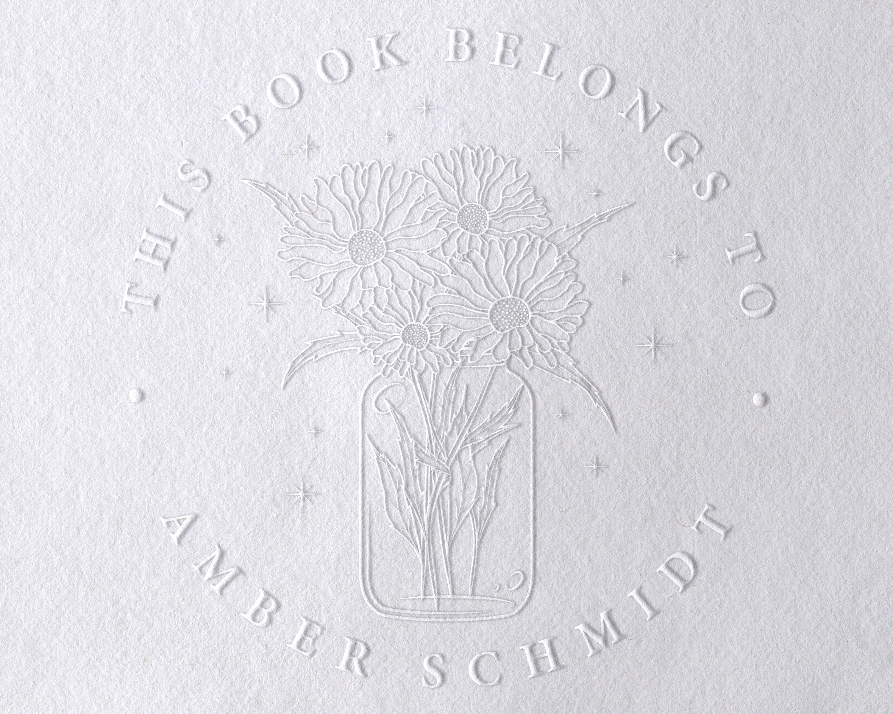 From the Library of Embosser, Custom Embosser Stamp,book Embosser,library  Stamp, Personalized Monogram Embosser Stamp, Embosser Gift Set 