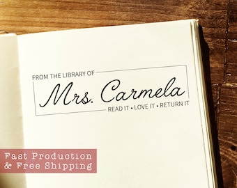 Read It - Love It- Return It Custom Book Stamp | Personalized Library Stamp