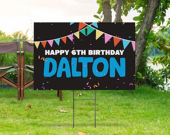 Custom Birthday Yard Sign: Personalized Outdoor Party Decoration