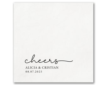 Servilletas de boda personalizadas / Decoración moderna para recepción