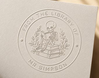 De la Biblioteca de Sellos Personalizados con Estampado de Gatos – Sellos Personalizados para Libros – Regalo para Amantes de los Gatos y Lectores