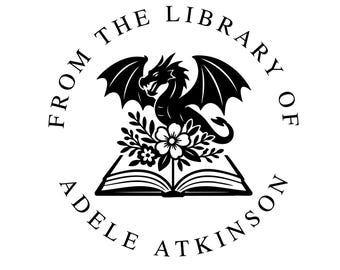 Personalized Book Stamp or Embosser – 1.6” Custom Library Stamp