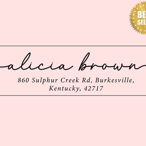Personalized Self-Inking Address Stamp and Ink with Name | Personalized Couples Address Stamps | Custom Rubber Address Stamp Embosser