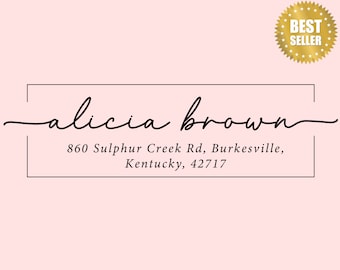 Personalized Self-Inking Address Stamp with Name
