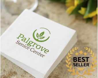 Personalized Logo Beverage Napkins, Custom Printed Napkins