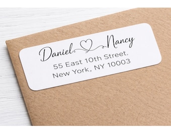 250 Custom Return Address Labels, Clear, White, Gold, Silver Roll Stickers (2 x 0.75")