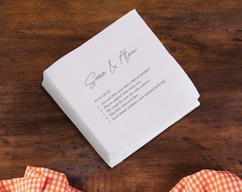 Personalized Trivia Napkins, Wedding, Birthday Fun Fact Napkins