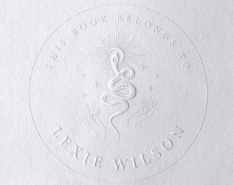 Best Selling Custom Book Embosser! Your Name On A Stamp - Book Embosser Personalized | From the Library of Stamp | Ex Libris Stamp |