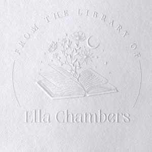 Open Book Library Embosser Personalized | Book Lover Gift | Book Accessories Book Worm Book Stamp
