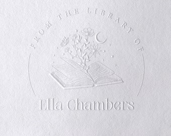 Personalized Library Book Embosser: Book Lover Gift