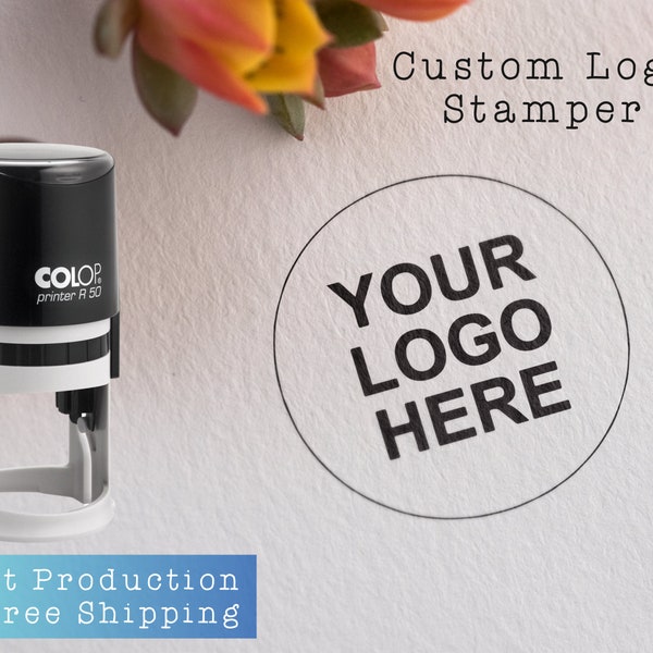CUSTOM LOGO STAMP | Self Inking Stamp | Company Logo Stamp | Design Stamp | Marketing Rubber Stamp | Wood Business Stamp | Custom Stamp