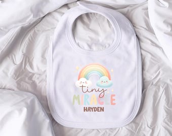 Personalized Baby Bib: Soft Polyester Fleece, Custom Name