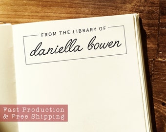 Personalized Library Book Stamp: Custom Teacher Stamp