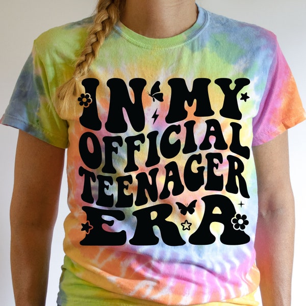 Teen Birthday Shirt Teenager Era Shirt Birthday Girl Shirt 13th Birthday Shirt Tie Dye Birthday Shirt Teen Tie Dye Shirt Official Teenager