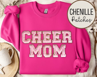 Chenille Patch Cheer Mom Sweatshirt Mom Squad Shirt Mom Comp Day Sweatshirt Cheer Mom Sweatshirt Cheer Mom Era Cheer Coach Gift Idea for Mom