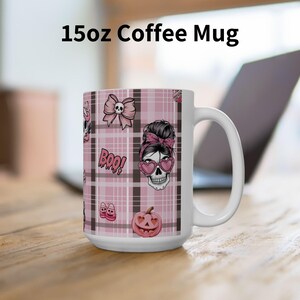 Halloween Mug Pink Spooky Season Mug Pink Halloween Gift for Best Friend Cute Halloween Party Gift Coffee mug Pink Halloween gift under 25