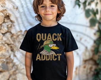 Adorable Duck Hunting Shirt for Kids Toddler & Youth Camo Hunter Tee Cute Camo Duck Hunting Shirt for Boys Hunter Shirt