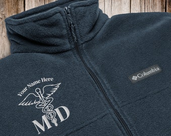 Personalisierte Doktorjacke Geschenk MD Fleece-Jacke Arztjacke Personalisierte MD-Jacke Arzt benutzerdefinierte Abschlussgeschenk Arzt benutzerdefinierte