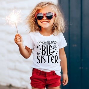 Promoted to Big Sister Shirt for Big Brother Big Sister shirt Sibling Announcement Shirt New Baby Announcement shirt Big Bro Sis New Baby