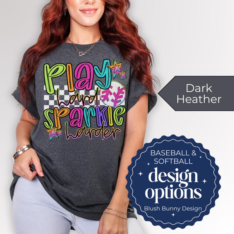 Maglietta per mamma di softball, maglietta per mamma di baseball, maglietta per il giorno della partita con spirito di squadra, mamma della squadra di softball, maglietta per mamma di baseball, maglietta per nonna allenatrice del giorno della partita DARK HEATHER