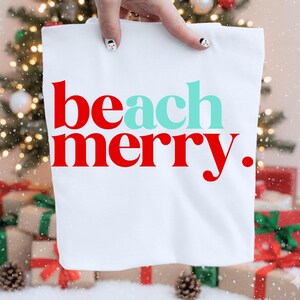 Cotton Crewneck Sweatshirt Beach Christmas Design Teal Red Color Combination Holiday Beach Apparel Tropical Celebration Wear Comfortable Material Options Multiple Size Range Christmas Beach Theme Casual Holiday Style Warm Weather