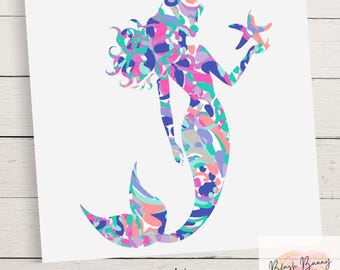 Vinyl Preppy Mermaid Decal Car Window Vehicle Graphic Beach Style Decor Nautical Design Pattern Sticker Tumbler Decoration Waterproof Vinyl