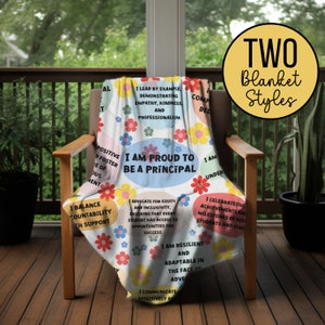 Principal Affirmation Blanket Gift for Principal New Job Gift Principal Blanket Gift Affirmation for Principal Middle School Elementary