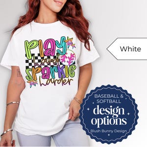 Maglietta per mamma di softball, maglietta per mamma di baseball, maglietta per il giorno della partita con spirito di squadra, mamma della squadra di softball, maglietta per mamma di baseball, maglietta per nonna allenatrice del giorno della partita WHITE